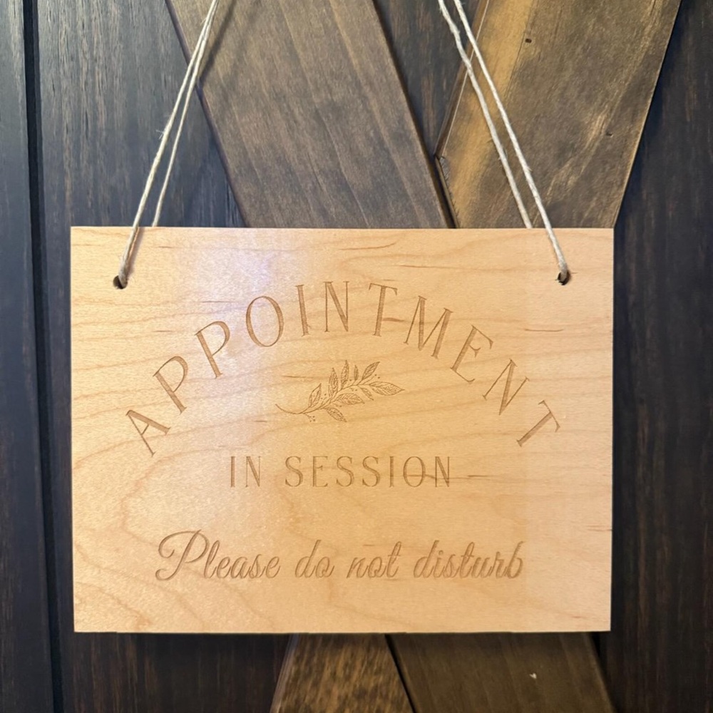 Wooden Appointment Sign